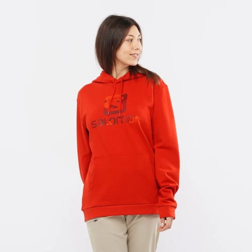 Red Salomon Outlife Logo Summer Women's Hoodie | IE IV2609